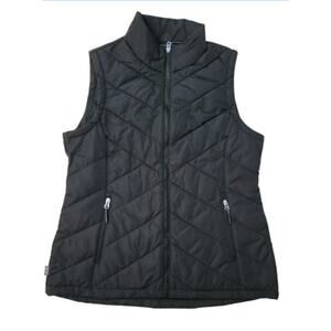 Free Country Black Quilted Vest Size L – Lightweight Fall Layer